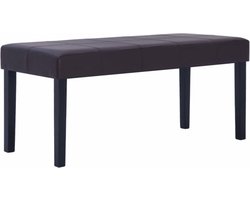 vidaXL - Bankje - 106 - cm - kunstleer - bruin