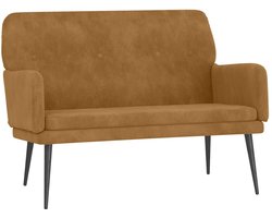 vidaXL - Bankje - 108x79x79 - cm - fluweel - bruin
