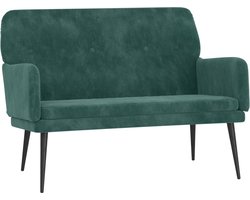 vidaXL - Bankje - 108x79x79 - cm - fluweel - donkergroen