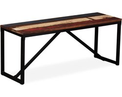 vidaXL - Bankje - 110x35x45 - cm - massief - gerecycled - hout