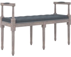 vidaXL Bankje - 110x40x70 cm - Fluweel - Donkergrijs Vintage Bank - Halbankje - Fluweel Bank - Donkere Grijze Bank - Salon Meubilair