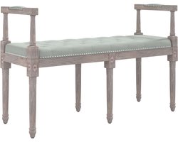 vidaXL Bankje 110x40x70 cm - Fluweel Lichtgrijs Halbankje - Vintage Meubilair - Fluweel Bank - Grijze Bank - Salontafel