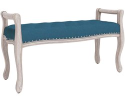 vidaXL Bankje 110x45x60 cm fluweel blauw - Bankje - Bankjes - Bank - Halbankje