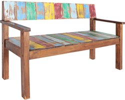 vidaXL - Bankje - 115 - cm - massief - gerecycled - hout