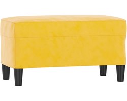 vidaXL - Bankje - 70x35x41 - cm - fluweel - geel