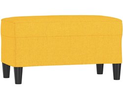 vidaXL - Bankje - 70x35x41 - cm - stof - lichtgeel