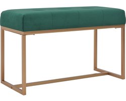 vidaXL - Bankje - 80 - cm - fluweel - groen