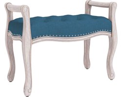 vidaXL - Bankje - 80x45x60 - cm - fluweel - blauw