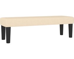 vidaXL Bankje - crèmekleurig - 100x30x30 cm Bank - Stoffen Bank - Salonbank - Kruipstoel - Vintage Bank - Moderne Bank - Kleine Bank - Compact Bank - Beige Bank