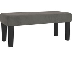 vidaXL Bankje - Fluweel - 70x30x30 cm - Donkergrijs Fluweel Bank - Donkere Bank - Multifunctionele Bank - Salonbank - Bijzettafel