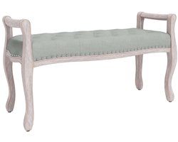 vidaXL Bankje - Fluweel - Lichtgrijs - 110x45x60 cm Halbankje - Vintage Meubilair - Fluweel Bank - Grijze Bank - Salonbank