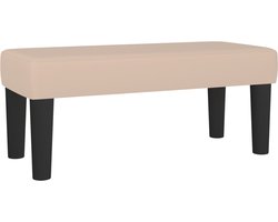 vidaXL Bankje - Kunstleer - 70x30x30 cm - Cappuccino Kunstleder Bank - Salonbank - Bijzettafel - Bruine Bank - Compact Bankje