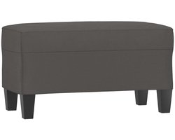 vidaXL Bankje - Kunstleer - Grijs - 70x35x41 cm Kunstleder Bank - Grijze Bank - Salonbank - Bijzettafel - Kleine Bank