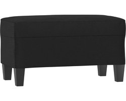 vidaXL Bankje - Kunstleer - Zwart - 70x35x41 cm Kunstleder Bank - Zwarte Bank - Salonbankje - Bijzettafel - Stoere Bank