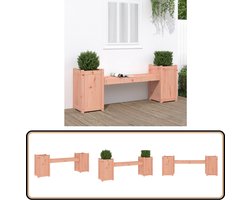vidaXL - Bankje - met - plantenbakken - 180x36x63 - cm - grenenhout - douglas