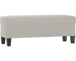 vidaXL Bankje - Microvezelstof - Lichtgrijs - 100x35x41 cm Bankje - Zitbankje - Stoffen Bankje - Kleine Bank - Lounge Bankje