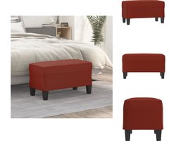 vidaXL Bankje Wijnrood Kunstleer - 70x35x41cm - Duurzaam - Multifunctioneel - Comfortabel - Tuinbank
