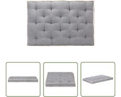 vidaXL Bankkussen Pallet - Palletbank Kussen - Bankkussen pallet 120x80x10 cm antracietkleurig - Tuinstoel Kussen - Outdoor Kussen - Balkon Kussen