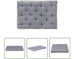vidaXL Bankkussen - Palletbankkussen - Bankkussen pallet 120x80x10 cm blauw - Outdoor Kussen - Balkon Kussen - Tuin Kussen