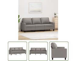 vidaXL Banks Kopen - 3 Zitsbank - Driezitsbank 180 cm stof taupe - Lounge Bank - Fauteuils - Woonkamer Meubels