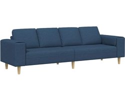 vidaXL - Bankstel - Blauw - Stof