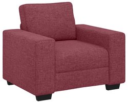vidaXL - Bankstoel - Wijnrood - 100x77x82 - cm - Stof