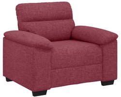 vidaXL - Bankstoel - Wijnrood - 60 - cm - Stof
