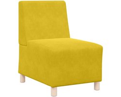 vidaXL - Bankstoel - zonder - armleuningen - 55 - cm - fluweel - geel