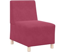 vidaXL - Bankstoel - zonder - armleuningen - 55 - cm - fluweel - wijnrood