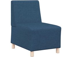 vidaXL - Bankstoel - zonder - armleuningen - 55 - cm - stof - blauw