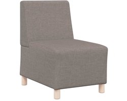 vidaXL - Bankstoel - zonder - armleuningen - 55 - cm - stof - taupe