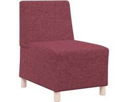 vidaXL - Bankstoel - zonder - armleuningen - 55 - cm - stof - wijnrood