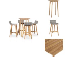 vidaXL Bar Set - Bar Sets - Barset - Barsets - 5-delige Tuinset massief acaciahout