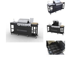 vidaXL Barbecue - Barbecues - Bbq - Bbq’s - Buitenkeuken met barbecue Montana 4 branders