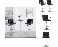 vidaXL Barkruk - Barkrukken - Bar Kruk - Bar Krukken - Barstoelen 2 st kunstleer zwart