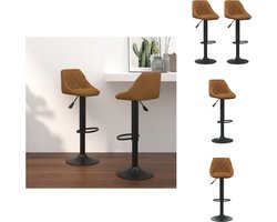 vidaXL Barkruk - Barkrukken - Barkrukje - Barkrukjes - Barkrukken 2 st fluweel bruin