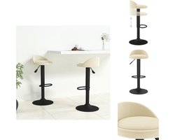 vidaXL Barkruk - Barkrukken - Barkrukje - Barkrukjes - Barkrukken 2 st fluweel crèmekleurig