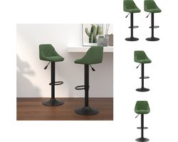 vidaXL Barkruk - Barkrukken - Barkrukje - Barkrukjes - Barkrukken 2 st fluweel donkergroen