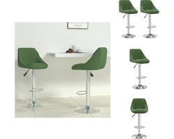 vidaXL Barkruk - Barkrukken - Barkrukje - Barkrukjes - Barkrukken 2 st fluweel donkergroen