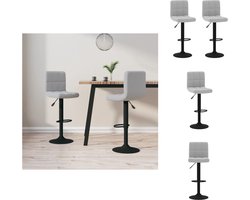 vidaXL Barkruk - Barkrukken - Barkrukje - Barkrukjes - Barkrukken 2 st fluweel lichtgrijs