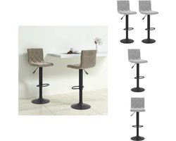 vidaXL Barkruk - Barkrukken - Barkrukje - Barkrukjes - Barkrukken 2 st fluweel lichtgrijs