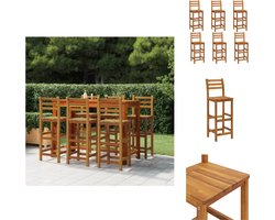 vidaXL Barkruk - Barkrukken - Barstoel - Bar Kruk - Barkrukken 6 st massief acaciahout