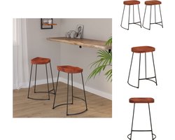 vidaXL Barkruk - Barkrukken - Stoel - Ontbijt Barkruk - Barkrukken 2 st Gavin 45x40x63 cm massief mangohout