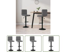 vidaXL Barkruk - Barstoel - Barkrukken 2 st fluweel donkergrijs - Stoel - Lounge Stoel - Eetkamerstoel