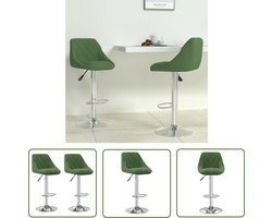 vidaXL Barkruk - Barstoel - Barkrukken 2 st fluweel donkergroen - Stoel - Lounge Stoel - Design Stoel
