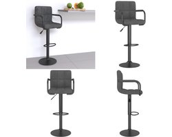 vidaXL Barkruk fluweel donkergrijs - Barkruk - Barkrukken - Barkrukje - Barkrukjes