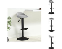 vidaXL - Barkruk - fluweel - lichtgrijs