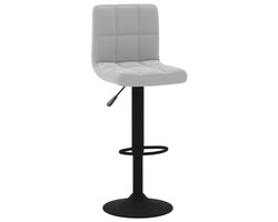 vidaXL - Barkruk - fluweel - lichtgrijs