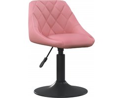 vidaXL Barkruk fluweel roze