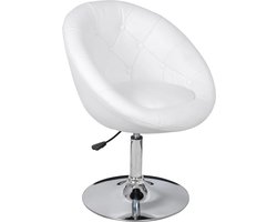 vidaXL - Barkruk - kunstleer - wit